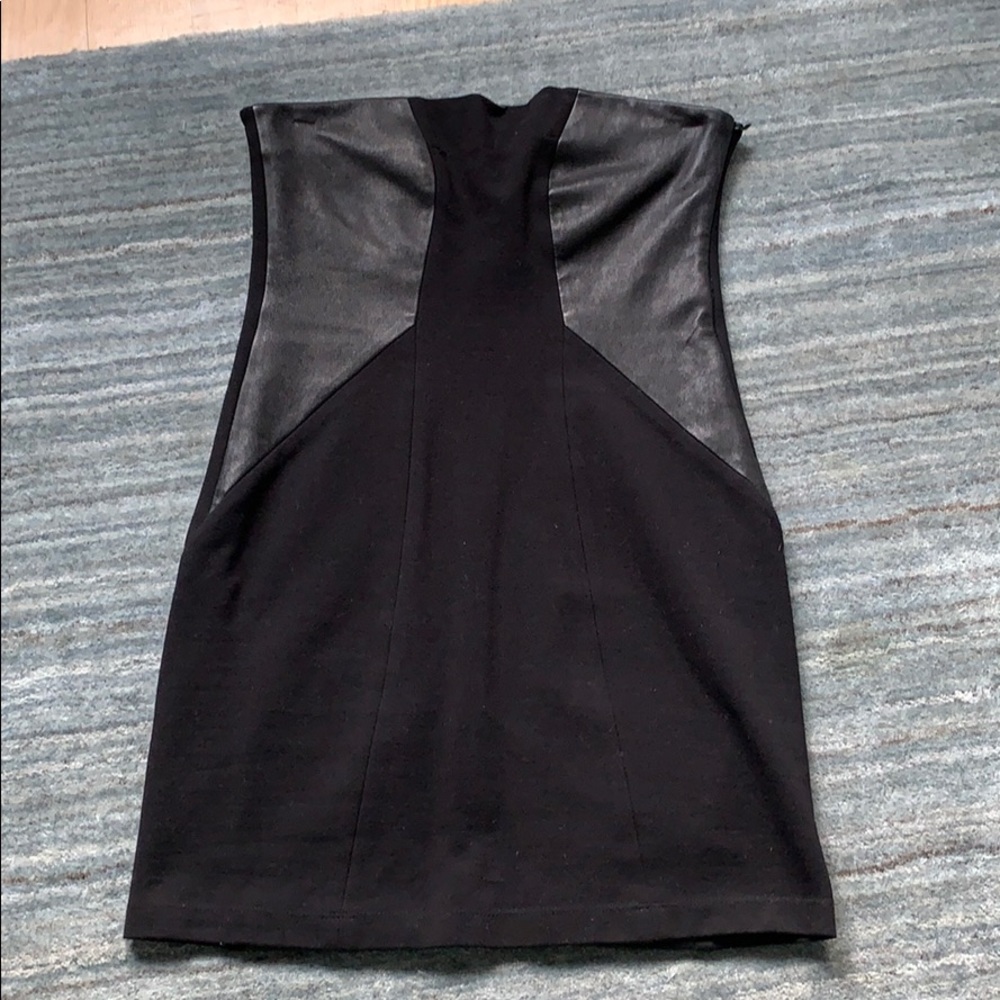 Theory Black Two Texture Strapless Mini Dress 6 - Picture 1 of 11